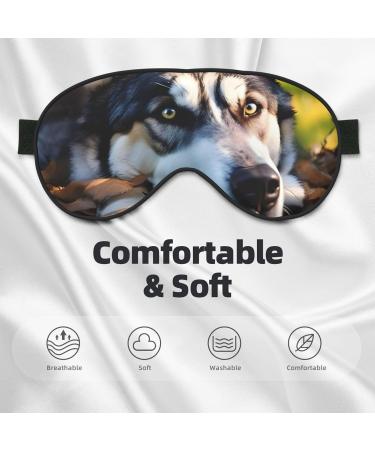 Husky Dog Pattern Eye Mask - Soft Sleep Eye Cover for Travel & Napping | Best Eyeshade for Women & Men - Buy Online on GoSupps.com
