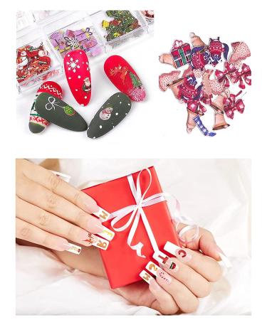 Christmas Nail Art Sequins Sticker - Santa Claus, Snowflake, Elk Decals - Winter Nail Decor - Buy Online on GoSupps.com
