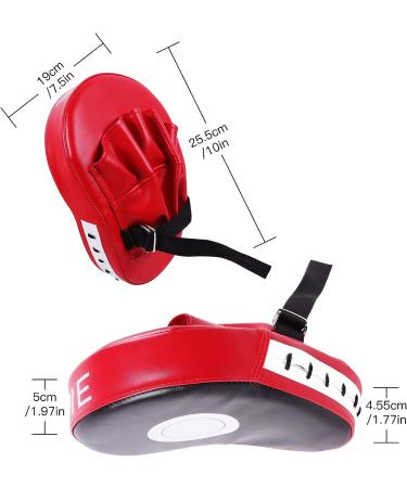 Curved Boxing Pads for Training - Focus Mitts for Kickboxing, Karate, Muay Thai - Punching Gloves for Men, Women, Kids - Buy Online on GoSupps.com
