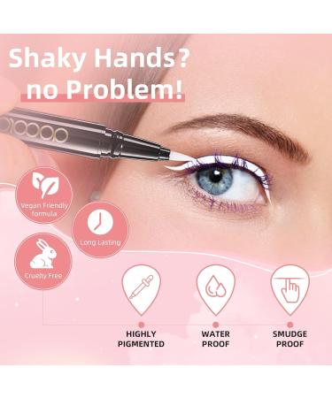 Docolor Waterproof Super Slim White Eyeliner Pen - Long Lasting Liquid Eye Liner Gel - Buy Online on GoSupps.com