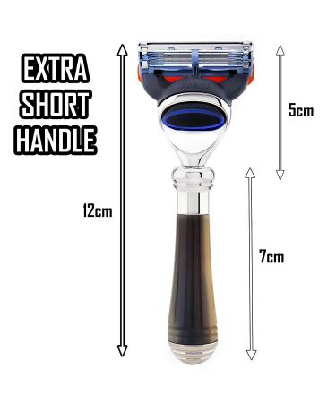 Horn Replica Mini Handle Razor & Holder | High-Quality Men's Shaving Set with 1 Cartridge - International Shipping Available - Buy Online on GoSupps.com