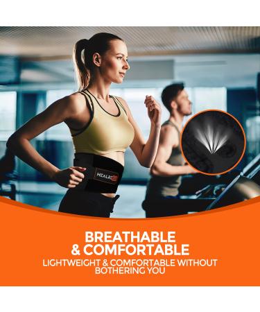 Healrecux Back Brace for Men and Women - Lower Back Pain Relief Belt with Dual Adjustable Straps - Breathable Lumbar Support for Herniated Disc, Sciatica, Scoliosis - XXL Black - Buy Online on GoSupps.com