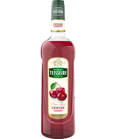 Mathieu Teisseire Cherry Syrup non-alcoholic cocktails sodas teas coffees chocolates milkshakes 1L bottle