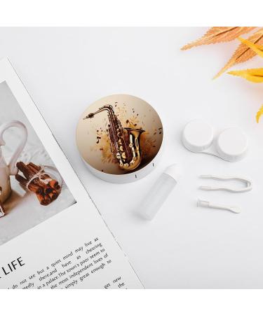 Saxophone Contact Lens Case with Mirror | Cute Portable Eye Travel Kit - Buy Online on GoSupps.com