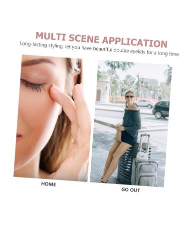 POPETPOP 2 Sets Makeup Tool Invisible Double Eyelid Double Eyelid Tape Eyelid Strips Single Sided Eyelid Tape Eyelid Glue Invisible Eyelid Lift Strip White Liquid Eye Patch Eyelash 15X3X2CM White - Buy Online on GoSupps.com