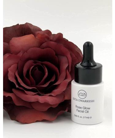 Rose Glow Facial Oil - Hydrating Antioxidant with Rose Extracts Jojoba Oil & Vitamin E | Vegan & Cruelty-Free | 0.60 fl. oz - Buy Online on GoSupps.com