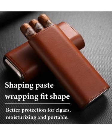 Cigar Boxs Humidors Delicate Compact and Portable Cigars Case Ceinterior Cigar Box Leather Exterior Cigar Humidor with Cigar Cutter Portable - Buy Online on GoSupps.com