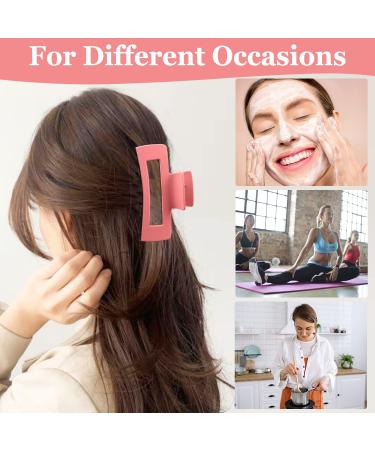 12 Pcs Large Hair Claw Clips - Non Slip Big Clips for Thick & Thin Hair - Rectangle & Square Jaw Clips for Women - Buy Online on GoSupps.com