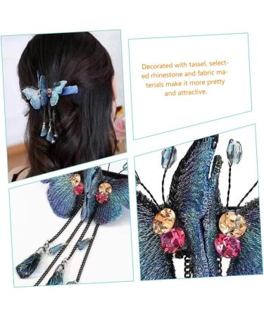 Angoily Butterfly Spring Hair Clip Barrettes Claw Clips for Girls Ladies Hair Accessories Hair Claws Girls Hair Accessories Girls Hair Clips Rhinestones of Hairpin - Buy Online on GoSupps.com