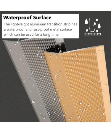 Doorway Floor Transition Strip Wide 10cm Carpet to Tile Threshold Aluminum/Metal Edge Trim Molding with Non Slip Surface Ramp Reducer Easy to Install (Color : Gray Size : Length 95cm (37.4in)) Length 95cm (37.4in) Grey - Buy Online on GoSupps.com