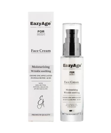 | Daily Face Cream for Men | Skin Protection | Men's Face Moisturizer with Ozonated Olive Oil & Hyaluronic Acid | Antioxidant 1.7 oz