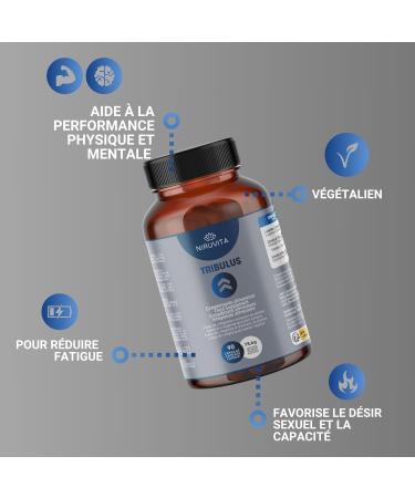 NIRUVITA | TRIBULUS Terrestris | 40% Saponins | L-Arginine Maca Magnesium Stearate | Strength + Endurance + Performance | Energy Stimulating | No Additives | 100% Vegan | 90 Capsules - Buy Online on GoSupps.com