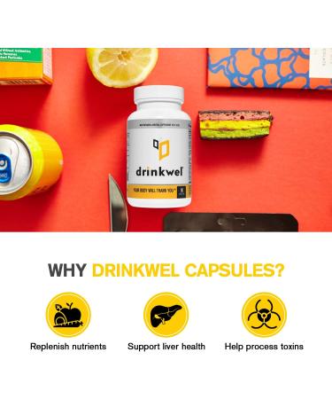 Drinkwel Better Mornings - Premium Multivitamin with Liver Cleanse, Detox, and Immune Support - DHM, Milk Thistle, Vitamin C, Zinc, Magnesium - 90 Count - Buy Online on GoSupps.com