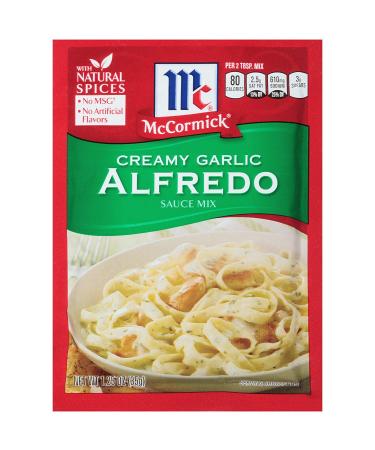 McCormick Creamy Garlic Alfredo Sauce Mix - 1.25 oz Packets, 4 Pack - Buy Online on GoSupps.com