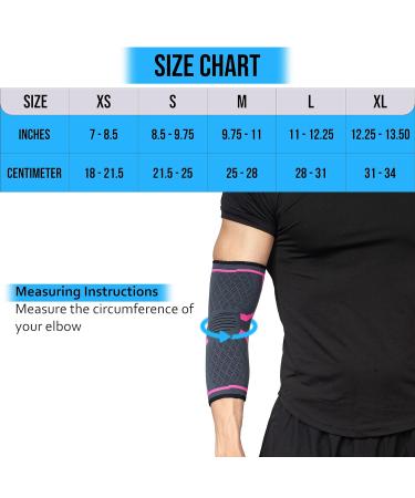 360 RELIEF Compression Elbow Brace Sleeve - Small Pink | Joint Pain Relief for Men and Women | Tendonitis Support for Tennis, Golf, Weightlifting | Includes Mesh Laundry Bag | Pink - Buy Online on GoSupps.com