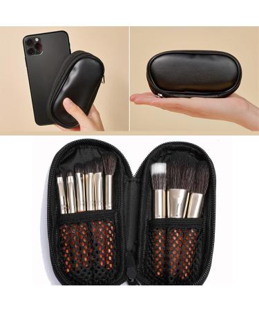 Travel Makeup Brush Set | Mini 9pcs with Storage Bag & Bonus Protective Case - Perfect for Foundation Powder Concealers Contour Blush & Eye Shadows - Buy Online on GoSupps.com
