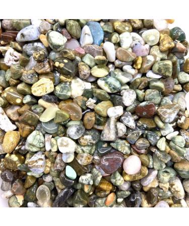 Natural Crystals and Stones 500g Polishing Natural Ocean Jasper Gravels Crystal Chips Tumbled Stones for Decoration kaixun - Buy Online on GoSupps.com