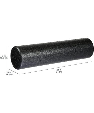 Amazon Basics High-Density Black Foam Roller - 24-Inch for Exercise, Massage, Muscle Recovery - Buy Online on GoSupps.com