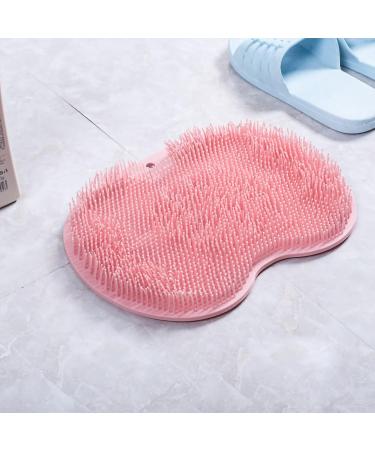 Larger Pink Foot Scrubbing Mat with Non-Slip Suction Cups | Foldable Foot Scrubber Cleaner for Shower | Ideal Shower Floor Mat for Comfort & Hygiene - Buy Online on GoSupps.com
