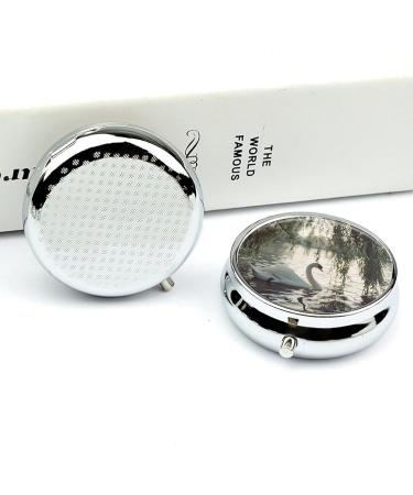 Portable 3 Compartment Pill Box - Travel-Friendly Medicine Organizer with Water Print | Perfect for Purse & Pocket - Buy Online on GoSupps.com