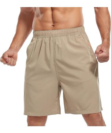 SPOSULEI Men's Water-Resistant Quick-Dry Hiking Shorts - Khaki Large - Buy Online on GoSupps.com