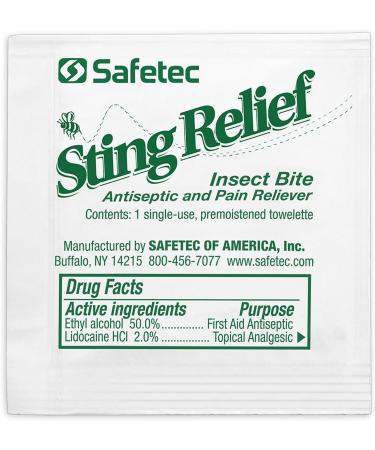 Safetec Sting Relief Wipes 48 Count by Kaizen8