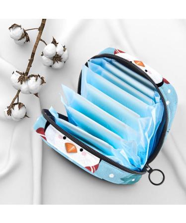 Women's Menstrual Cup Storage Bag - Travel Organizer with Christmas Snowman Pattern | Large Capacity Makeup & Bandage Holder (Pack of 1) - Buy Online on GoSupps.com