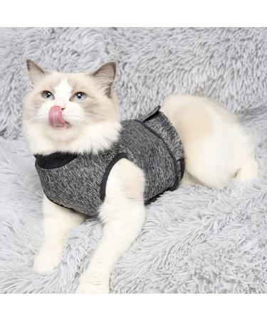 Pet Anxiety Jacket Dog Anxiety Calming Vest Pet Stress Relief Wrap Adjustable Anxiety Relief Onesie Shirts for Small Medium Large Dogs Cats Grey L - Buy Online on GoSupps.com