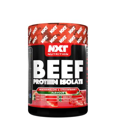 NXT Beef Protein Isolate 540g - High Protein Powder in Natural Amino Acids - Paleo Keto Friendly - Dairy and Gluten Free | 540g | Strawberry & Watermelon