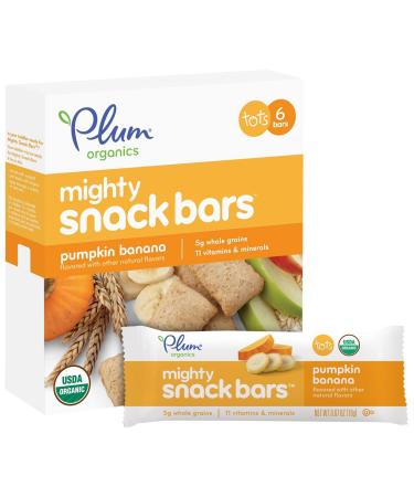 Plum Organics Mighty Snack Bars Tots Pumpkin Banana 6 Bars 0.67 oz (19 g) Each