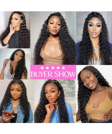22 Deep Wave Lace Front Human Hair Wig for Black Women | 150% Density | Pre Plucked with Natural Hairline - Buy Online on GoSupps.com