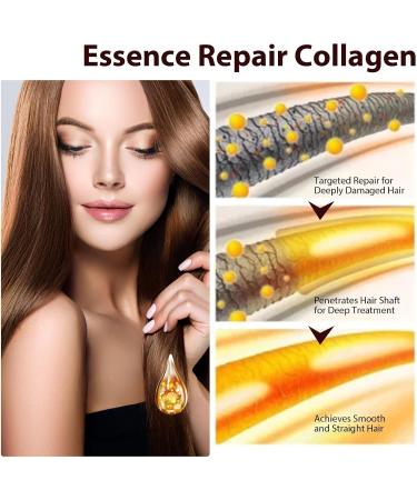 Collagen Hair Mask Collagen Hair Care for Dry and Damaged Hair Deep Conditioner with Argan Oil and Collagen (2PCS Shampoo) - Buy Online on GoSupps.com