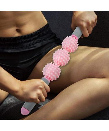 EVTSCAN Muscle Roller Stick Yoga Stick for Back Arms Shoulder & Legs Cellulite Spike Ball (Pink & Green) | International Shipping Available - Buy Online on GoSupps.com