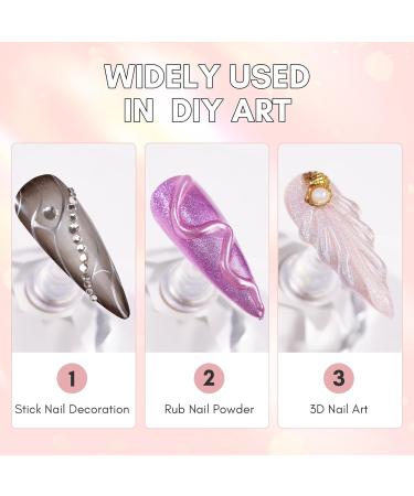 Makartt Nail Rhinestone Glue Gel Chrome Gel Nail Polish Kit Super Strong Gel Nail Glue with Silver Metallic Painting Gel for Nail Decorations 3D Nail Manicure Silver-8ml Mirror Gel+30g Nail Rhinestone Glue - Buy Online on GoSupps.com