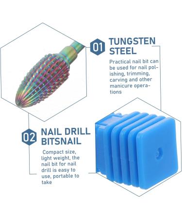 DRESSOOS Nail Drill Bits Nail Art Supplies Drills Tool Nail Bits Cuticle Pusher Drill Bits for Nails Women Nail Drill Bit Nails Drill Bits Nail Clippers Women's Tungsten Steel Manicure 5.4x1.2cm Colorful - Buy Online on GoSupps.com