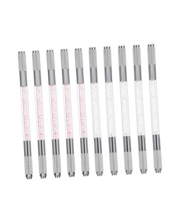 FRCOLOR 10pcs Crystal Eyebrow Pencil Eyebrow Pen Dual End Brow Microblading Pen Tool Double Head