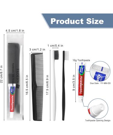 Disposable Toothbrushes with Toothpaste & Comb Set - Travel-Friendly Hotel Essentials for Airbnb Charities & Homeless Support - Buy Online on GoSupps.com