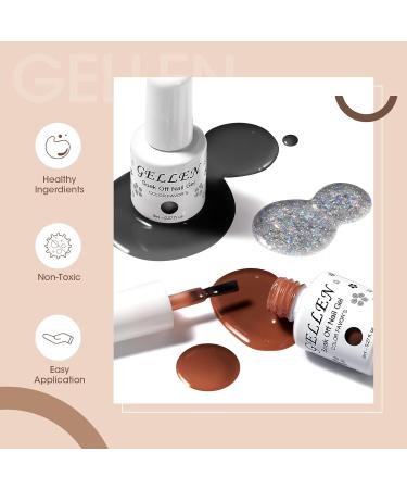 Gellen Gel Nail Polish Kit with UV Light - Gel Nail Polish Starter Kit 36W Nail Lamp & Gel Base Top Coat Black White Nude Jelly Gel Polish 10 Classic Colors Nail Art Gel Kit Manicure Set - Buy Online on GoSupps.com