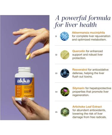 AKKA 4 Pack Premium Liver Cleanse Detox & Repair Superbiotic - Supports Liver Health & Function Boosts Energy Digestion & Metabolism with Bioavailable Pasteurized Akkermansia Non-GMO Gluten-Free 60 Count (Pack of 4) - Buy Online on GoSupps.com