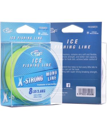 SF X-Strong Ice Fishing Line 3LB 330YD Clear Fluor Green Mono Line - Freshwater Fishing Wire - Buy Online on GoSupps.com