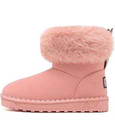 Yeeteepot Baby Girls' Winter Snow Boots | Boys Warm Lined Anti-Slip Booties | Plush Kids Shoes | Indoor Soft Toddler Booties 11.5 UK Child B Pink - Buy Online on GoSupps.com