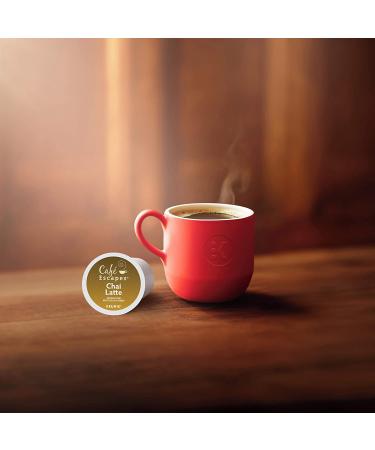 Caf Escapes Chai Latte K-Cup Pods - 12 Count x 6 Pack | Authentic Chai Latte Pods for Keurig Brewers - Buy Online on GoSupps.com