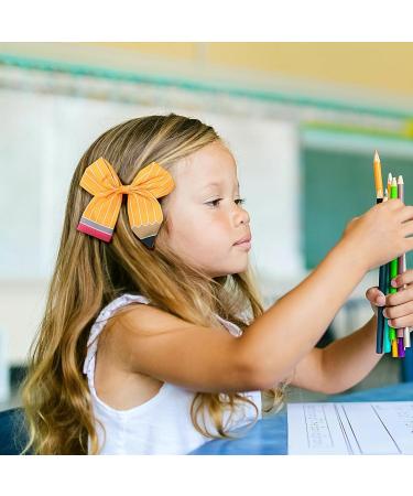 Back to School Headbands for Teachers Yellow Pencil Headbands & Pencil Bow Hair Clips Cute Hair Band School Hair Accessories for Girls Women Back to School Outfits Teacher Appreciation Gifts - Buy Online on GoSupps.com