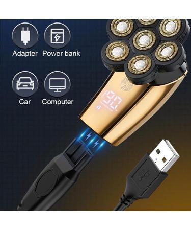 dongzhibin Electric Shaver 7 in 1 7D Men Rechargeable Bald Head Electric Shaver 7 Floating Heads Beard Nose Ear Hair Trimmer Hair Clipper Brush Trimmers 649 - Buy Online on GoSupps.com