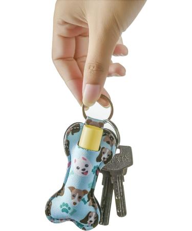 Neoprene Chapstick Lipstick Keychain Holder - Dog Pattern | Beautyflier - Buy Online on GoSupps.com
