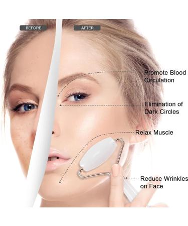 Natural Jade Gua Sha Tool Set | Face Roller & Gua Sha for Puffiness & Redness | Ideal Self Care Gift for Men & Women - Buy Online on GoSupps.com
