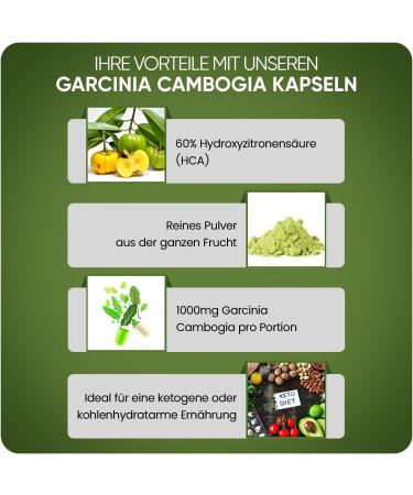 Garcinia Cambogia Pure 1000mg - 60 Vegan Capsules for Thermogenesis - 60% HCA Superfood - 2 Month Supply | WeightWorld International Shipping - Buy Online on GoSupps.com