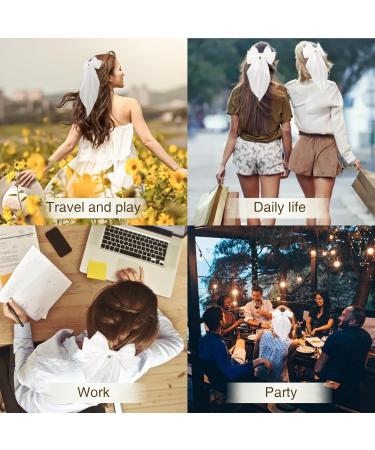 OOTDAY Oversized Long Tail Hair Bow Hair Bands Hair Bows Cute Hair Accessories for Women Birthday Gifts (White) - Buy Online on GoSupps.com