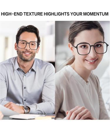 Kaeoisfu Oversized Square Reading Glasses for Men & Women | Fashionable Blue Light Blocking Multi-Colored 1.0 Diopters - Buy Online on GoSupps.com