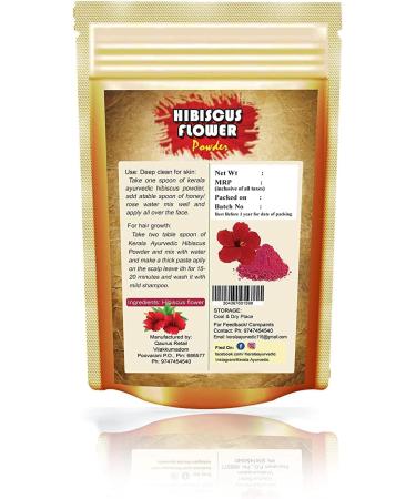  QURA QURA Ayurvedic Hibiscus Flower Powder for Hair Growth and Face | 100% Natural and Herbal | 100g + Natural Green Turmeric Powder/Pacha Manjal | Skin Care 100g + Rose Water 100ml - Buy Online on GoSupps.com